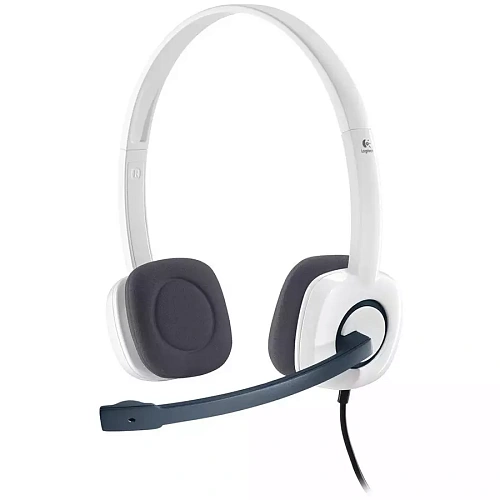 Гарнитура Logitech H150 White (белая, 2 x 3.5мм, элементы управления на кабеле, кабель 1.8м) (M/N: A-00029)