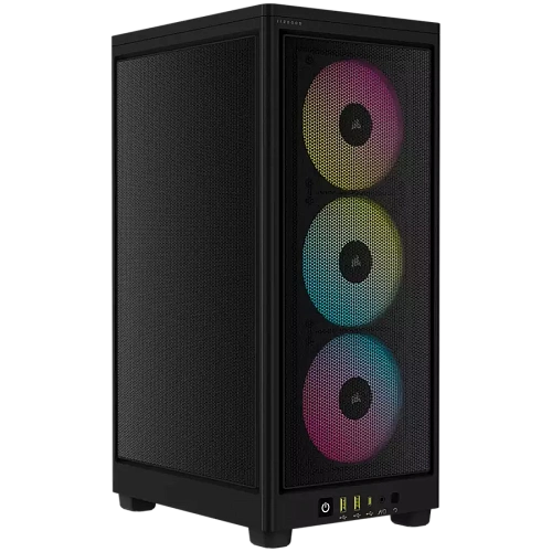 Корпус Corsair iCUE 2000D RGB Airflow, mini-ITX, Black, 3x2.5", 2xUSB3.0, USB-C