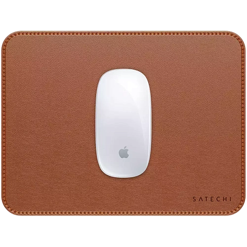 SATECHI Vegan-Leather Premium Mouse Pad (Brown)