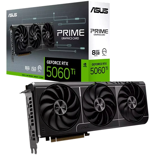 ASUS Video Card NVIDIA GeForce RTX 5060 Ti 8GB GDDR7 128-bit Digital Max Resolution 7680 x 4320 Yes x 1 (Native HDMI 2.1b) Yes x 3 (Native DisplayPort 2.1b) HDCP Support Yes (2.3) 550W P/N 90YV0MP1-M0NA00
