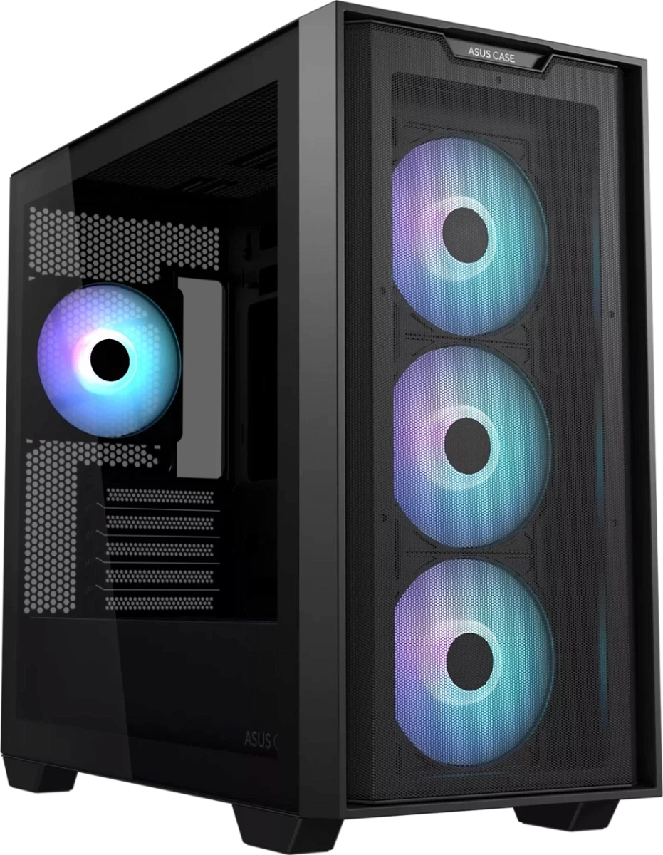 Корпус ASUS A21 PLUS TG ARGB Black mATX/mITX A21 PLUS/ARGB FANS/BLK/EPS//