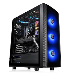 Корпус Thermaltake Versa J25 TG RGB, Midi Tower, ATX, Black, 2x3.5"/2x2.5", 2xUSB3.0