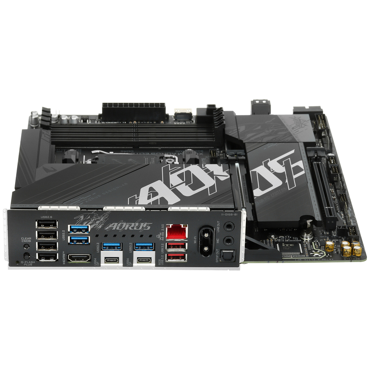 Матплата Gigabyte X870M Aorus Elite WiFi7, AM5, mATX, 4DDR-5, 2хPCI-Ex16, 2SATA, 2xM.2, HDMI, 16USB