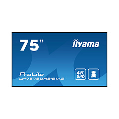 Монитор 75" iiyama ProLite LH7575UHS-B1AG,Black,IPS,3840x2160@60Hz,500кд/м2,1200:1,8ms,USB,3xHDMI,DP