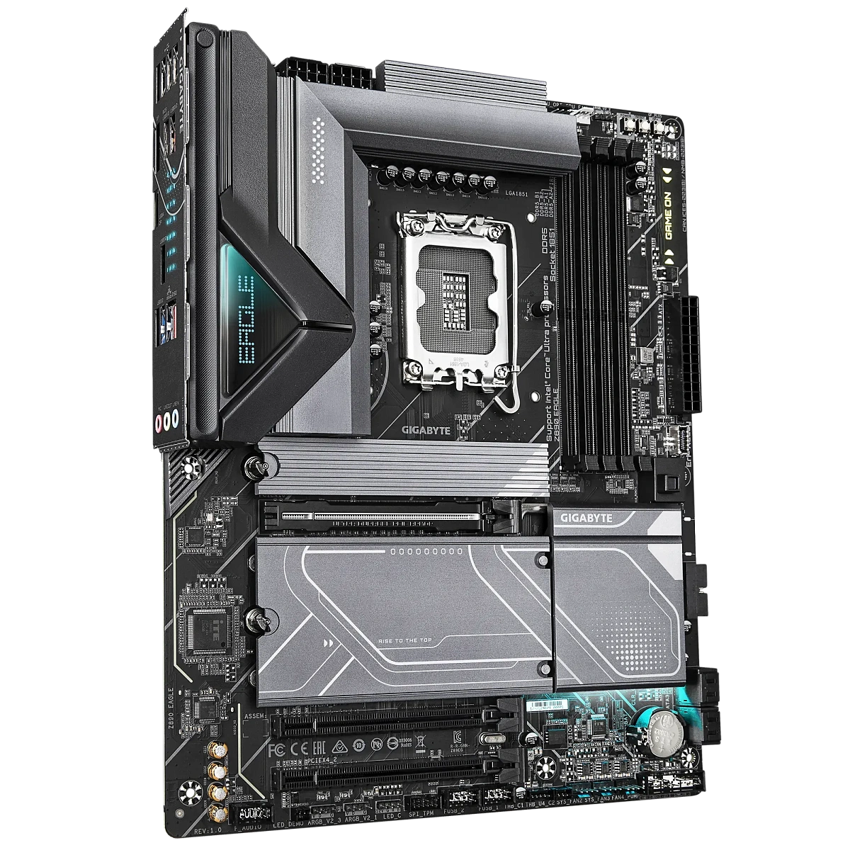Матплата Gigabyte Z890 Eagle, iZ890, S1851, ATX, 4DDR-5, 1xPCI-Ex16, 4SATA, 4xM.2, DP, USB-C, 14USB