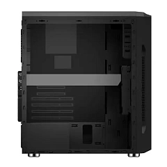 Корпус Wintek Flame D525-B TG, Midi Tower, ATX, Black, 2x3.5"/2x2.5", 2xUSB, RGB