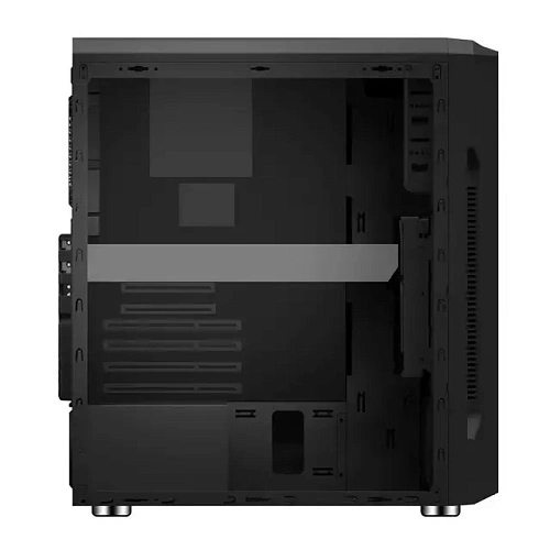 Корпус Wintek Flame D525-B TG, Midi Tower, ATX, Black, 2x3.5"/2x2.5", 2xUSB, RGB