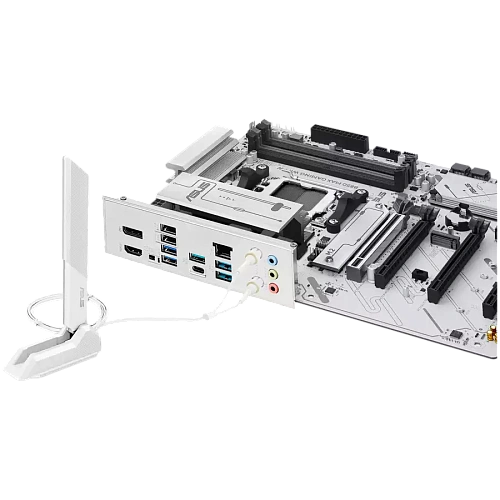 ASUS Main Board Desktop Socket AM5 AMD B850 Chipset 4 xDIMM slots,DDR5 1 x DisplayPort 1 x HDMI port 1 x PCIe 5.0 x16 slot(supports x16 mode) 1 x Wi-Fi module 3 x M.2 4 x SATA ATX Form Factor