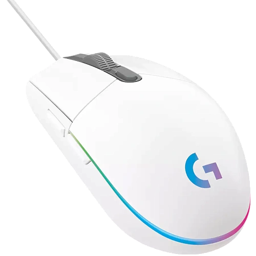 Мышь Logitech G102 LightSync, White, Wired, Gaming, Optical, 8000dpi, RGB backlight, USB