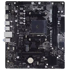 BIOSTAR MB AM4 A520 2-DIMM DDR4 4 x SATA III 1 x M.2 1 x DP Port 1 x HDMI Port 1 x LAN port 	Micro ATX
