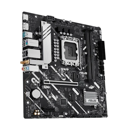 Материнская плата ASUS PRIME H810M-A WIFI, LGA1851 H810 2xDDR5 4xSATA 2xM.2 HDMI DP USB-C mATX