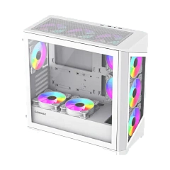 Корпус GameMax Destroyer TGW, Midi Tower, m-ATX, White, 2x3.5"/3x2.5", 2xUSB2.0, USB3.0