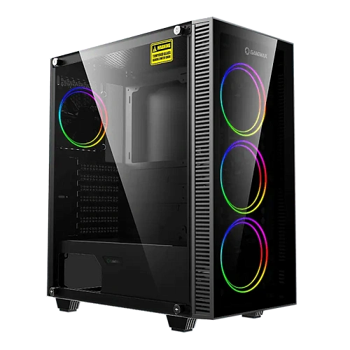 Корпус GameMax Draco XD, Midi Tower, ATX, Black, 2x3.5"/2x2.5", USB2.0, USB3.0