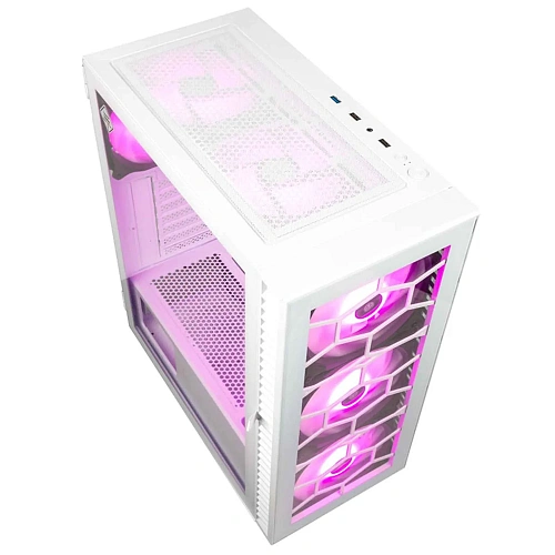 Корпус ПК без БП Kolink Observatory HF Glass ARGB Midi Tower Case - White