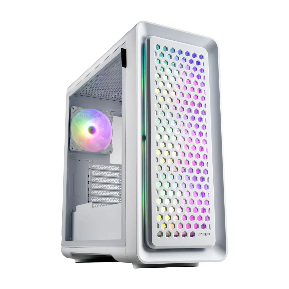Корпус FSP CUT593A-W, Ultra Tower, E-ATX, White, 4x2.5"/3х3.5", 2xUSB3.0, USB-C, RGB