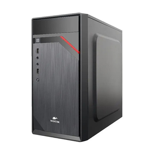 Корпус Wintek K0610, Mini Tower, mATX, Black, 1x5.25"/3x3.5"/2x2.5" HDD, 2xUSB, Mic+Audio