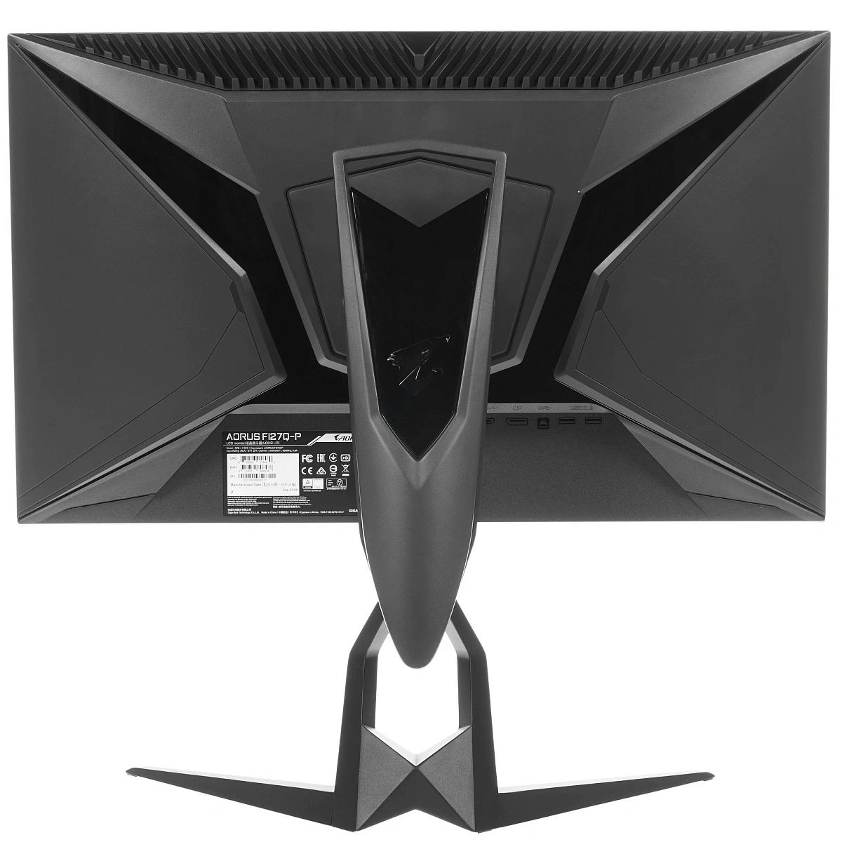 Монитор 27" Gigabyte Aorus FI27Q-P, Black, IPS, 2560x1440@165Hz, 350кд/м2, 1000:1, 1ms, 2xHDMI, DP