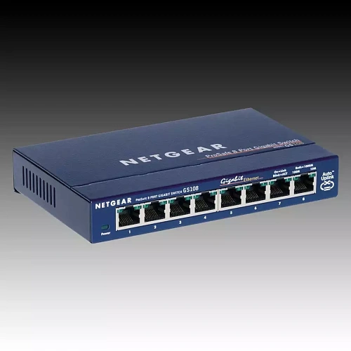 Netgear ProSafe Gigabit Ethernet Switch,  8 x 10/100/1000 RJ45 ports, Desktop
