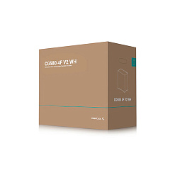 Корпус DeepCool CG580 4F V2 WH, Midi Tower, ATX, White, 2x3.5"/2x2.5", 2xUSB3.0, USB-С