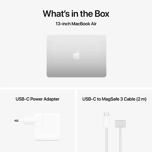 13-inch MacBook Air: Apple M4 chip with 10-core CPU and 10-core GPU, 24GB, 512GB SSD - Silver,Model A3240