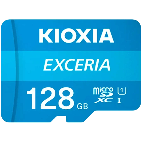 KIOXIA LMEX2L128GG2; 128GB microSD KIOXIA Exceria (gen 2) UHS I U3 V30 with adapter