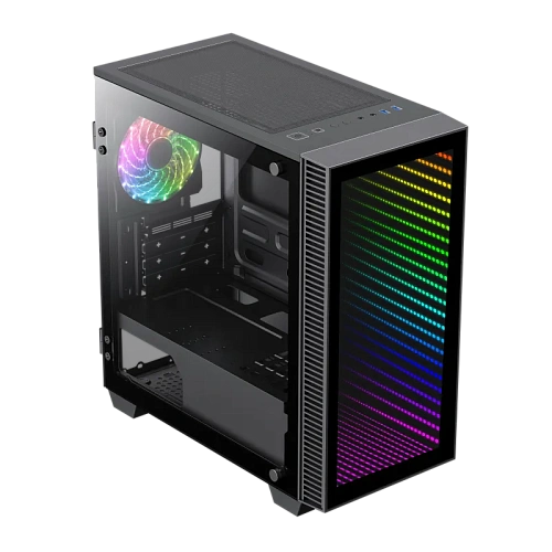 Корпус GameMax Mini Abyss MFG.H608, Mini Tower, m-ATX, Black, 2x3.5"/2x2.5", 2xUSB3.0