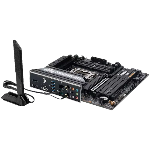 ASUS Main Board Desktop Intel B860 Chipset 4 x DIMM slots, max. 256GB, DDR5 1 x PCIe 5.0 x16 slot 1 x DisplayPort1 x HDMI port 1 x Wi-Fi Module 3 x M.2 slots 4 x SATA mATX Form Factor