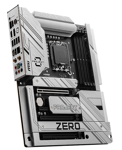 Матплата MSI MPG Z790 Project Zero, iZ790, S1700, ATX, 4DDR-5, 2хPCI-Ex16, 6SATA,4xM.2,HDMI,DP,17USB