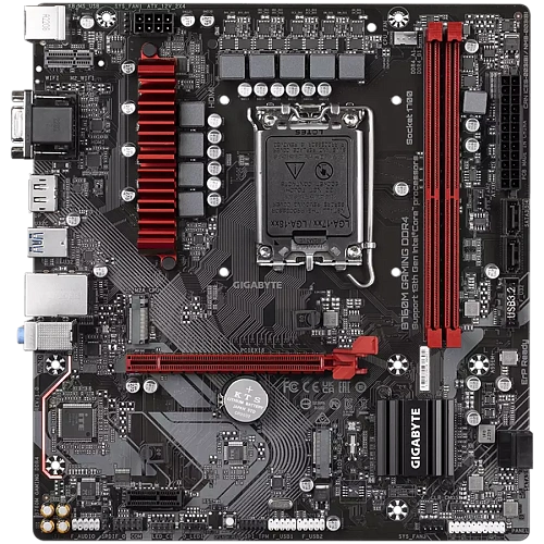 GIGABYTE Mainboard Desktop B760M GAMING DDR4 (LGA1700, 2xDDR4, 1xD-Sub, 1xHDMI, 1xDP, 2.5GLAN, 1x PCI Express x16 4.0, 1x PCI Express x1 3.0, 2xM.2, 4xSATA3, 1x USB Type-C, 5x USB 3.2 Gen1, 6x USB 2.0/1.1) mATX