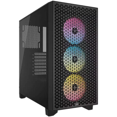 Corsair 3000D RGB Tempered Glass Mid-Tower, Black