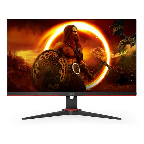 Монитор 23.8" AOC 24G2SU/BK, Black-Red, VA, 1920x1080@165Hz, 350кд/м2, 3000:1, 4ms, VGA, 2xHDMI, DP