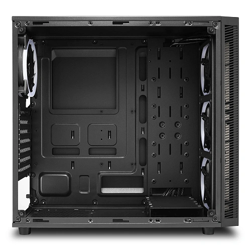Корпус Sharkoon TG4 RGB, Midi Tower, ATX, m-ATX, Black, 2x3.5"/4x2.5", 2xUSB3.0