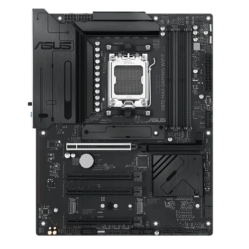 Матплата Asus X870 Max Gaming WiFi7, AM5, ATX, 4DDR-5, 4хPCI-Ex16, 4SATA, 3xM.2, HDMI, 2xUSB-C,17USB