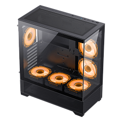 Корпус GameMax Vista AB, Midi Tower, E-ATX, Black, 2x3.5"/2x2.5", 2xUSB2.0, USB3.0, USB-C