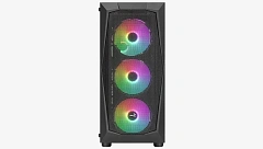 Корпус AeroCool Falcon-G-BK-v1, Midi Tower, ATX, Black, 2x3.5"/1x2.5", USB, 2xUSB3.0