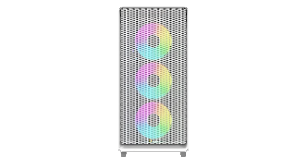 Корпус Ocypus Gamma C60 WH ARGB ATX/mATX/ITX 3xUSB Белый, Предустановленно 4x120мм ARGB Fans, Gamma-C60-WHG400XX-GL