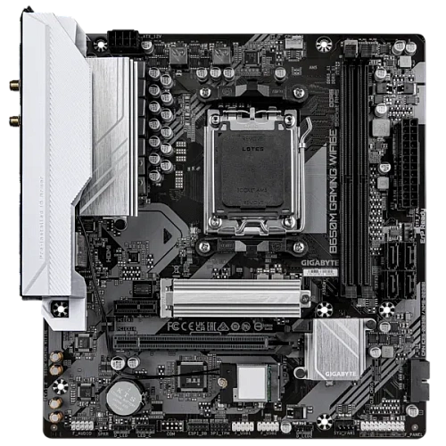 Матплата Gigabyte B650M Gaming WiFi6E, AM5, mATX, 2DDR-5, 1xPCI-Ex16, 4SATA3, M.2, HDMI, VGA, 12USB