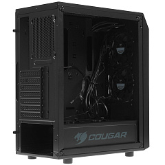 Корпус Cougar Turret, Midi Tower, ATX, Black, 2x2.5", USB2.0, 2xUSB3.0