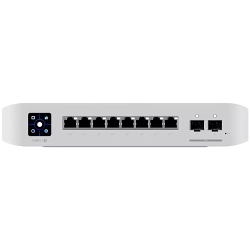 Ubiquiti USW-Pro-8-PoE-EU An 8-port, Layer 3 switch with PoE+ and PoE++ output. Can power devices with up to 120W, with a power consumption of 30W (Excluding PoE output)