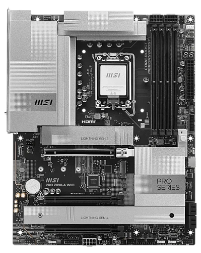 Материнская плата MSI PRO Z890-A WIFI LGA1851 4xDDR5 4xSATA3 RAID 4M.2 1xHDMI 2xType-C DisplayPort ()Thunderbolt 4) ATX