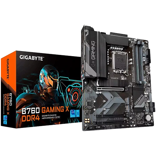 GIGABYTE MB B760 GAMING X DDR4 LGA1700, B760, 4xDDR4, DP + HDMI, 1xPCIe x16 4.0, 2xPCIe x1, 3xM.2, 4xSATA, 2.5GbE LAN, ATX