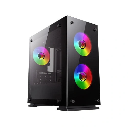 Корпус GameMax M65, Mini Tower, m-ATX, Black, 2x3.5"/2x2.5", 2xUSB2.0, USB3.0