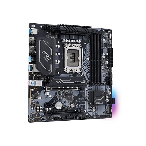 Матплата ASRock H670M Pro RS, iH670, S1700, mATX, 4DDR-4, 2xPCI-Ex16, 4SATA, 2xM.2, HDMI, DP, 15USB