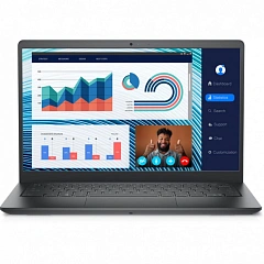 Ноутбук Dell/Vostro 3420/Core i3/1215U/1,2 GHz/8 Gb/M.2 PCIe SSD/256 Gb/No ODD/Graphics/UHD/256 Mb/14 ''/1920x1080/Windows 11/Pro/64/Черный