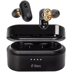 ttec AirBeat Duo True Wireless Headsets , Black