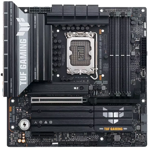 ASUS Main Board Desktop Intel B860 Chipset 4 x DIMM slots, max. 256GB, DDR5 1 x PCIe 5.0 x16 slot 1 x DisplayPort1 x HDMI port 1 x Wi-Fi Module 3 x M.2 slots 4 x SATA mATX Form Factor
