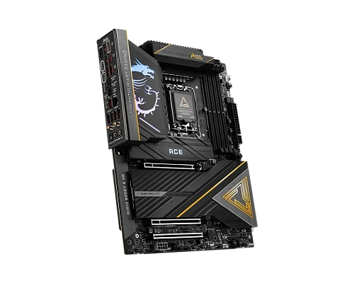Материнская плата MSI MEG Z890 ACE LGA1851 4xDDR5 6xSATA3 RAID 5M.2 1xHDMI 2xThunderbolt4 10xUSB 10Gbps 1x10G LAN Wi-Fi  Bluetooth ATX