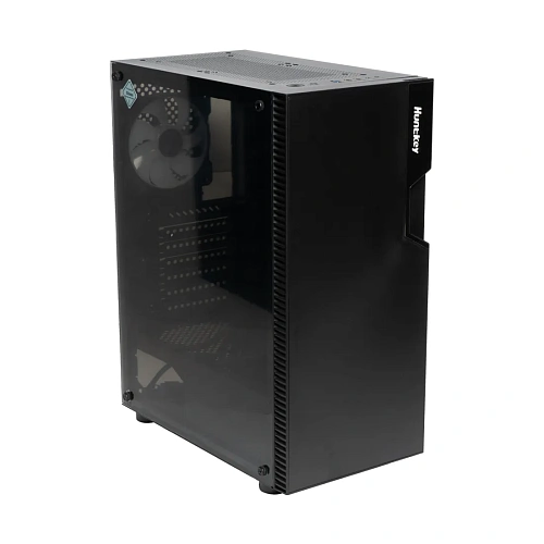 Корпус HuntKey GS450C, Midi Tower, ATX, m-ATX, Black, 2x3.5"/2x2.5", 2xUSB2.0, USB3.0, Без Б/П