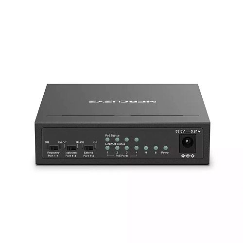 Switch 6 port Mercusys MS106LP, 10/100 Мбит/с Ethernet, PoE