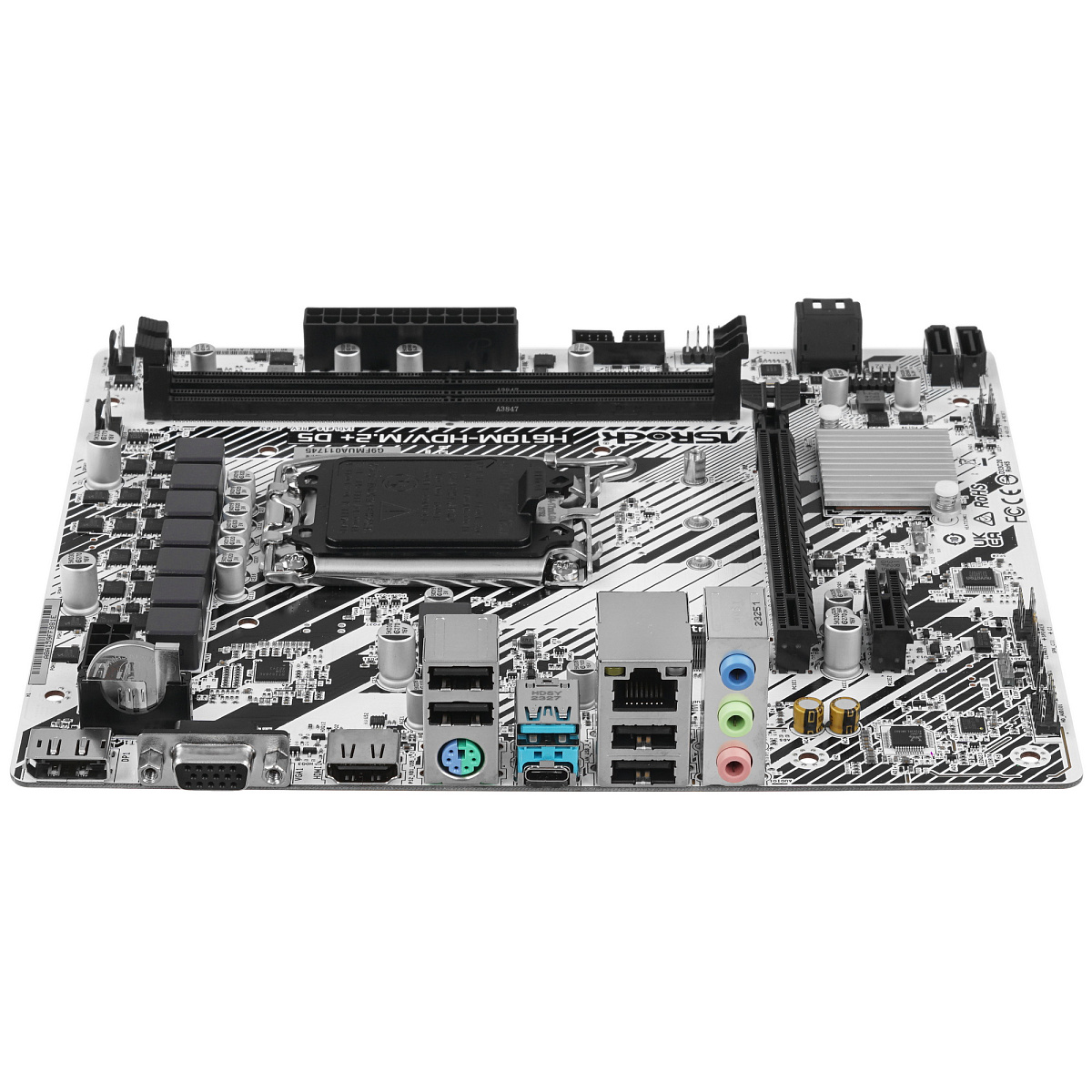 Материнская плата ASRock H610M-HDV/M.2+ D5 LGA1700 2xDDR5 4xSATA M.2 D-Sub HDMI DP Type-C mATX